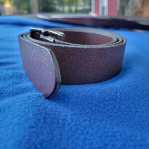 Dark Brown Leather Belt - Size 46